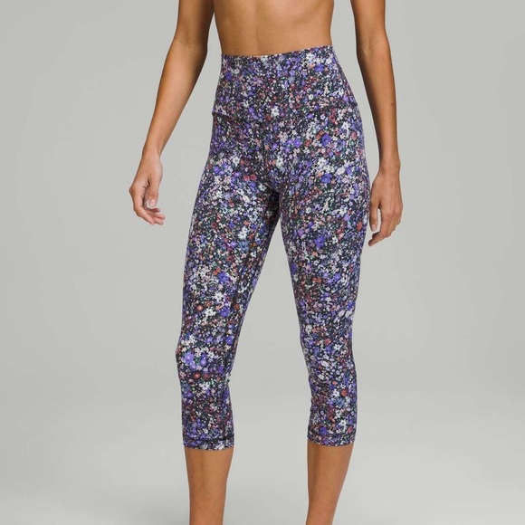 lululemon athletica Pants - lululemon Align High Rise Crop Tight Leggings 21” Flower Burst Multi FLBM size 8